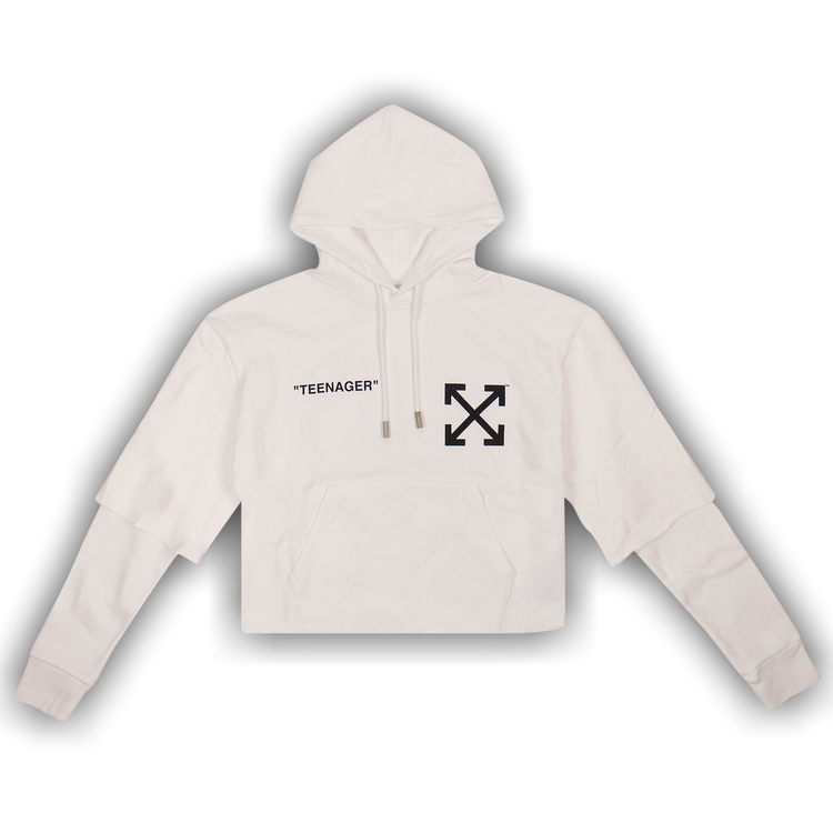 Buy Off White Flamed Bart Hooded Sweatshirt White