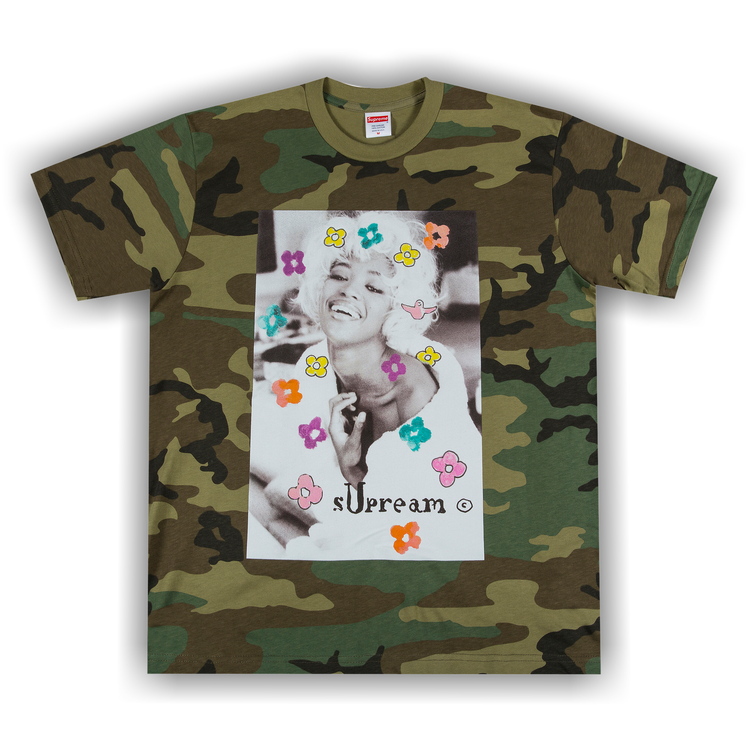 supreme - Fronts Tee Woodland Camo Large