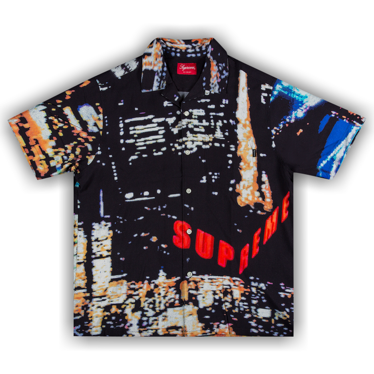 Buy Supreme City Lights Rayon Short-Sleeve Shirt 'Black