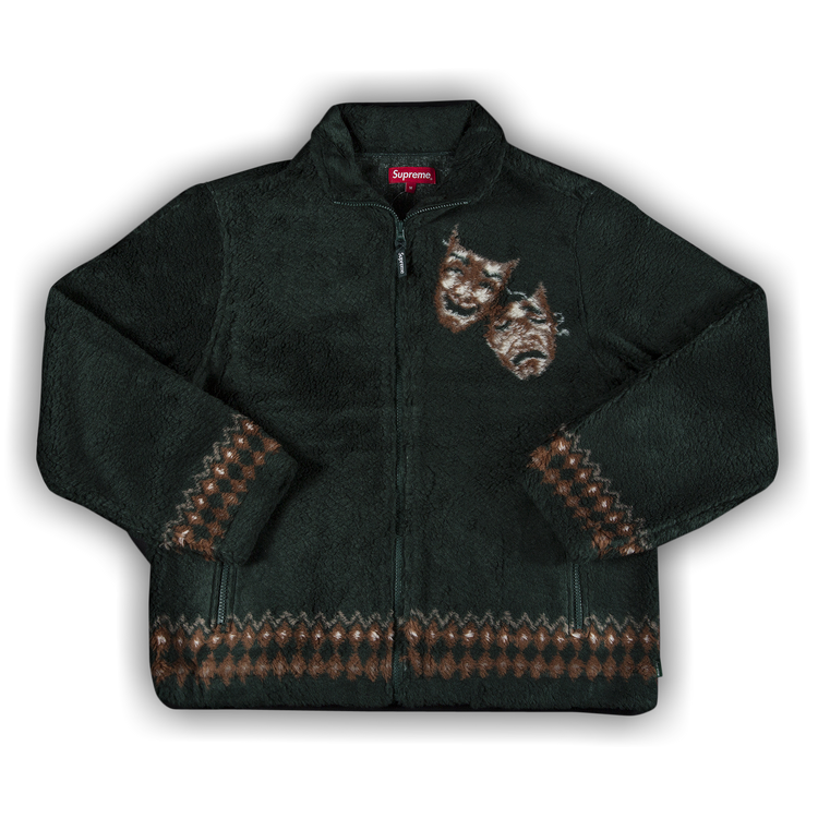 Buy Supreme Drama Mask Fleece Jacket 'Dark Green' - SS20J35