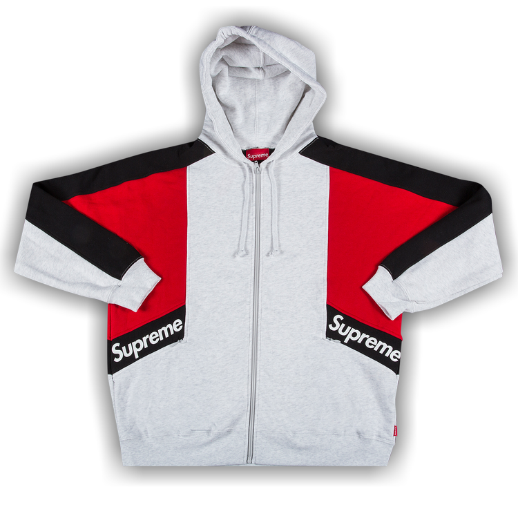 Buy Supreme Color Blocked Zip Up Hooded Sweatshirt 'Ash Grey' - SS20SW46  ASH GREY | GOAT