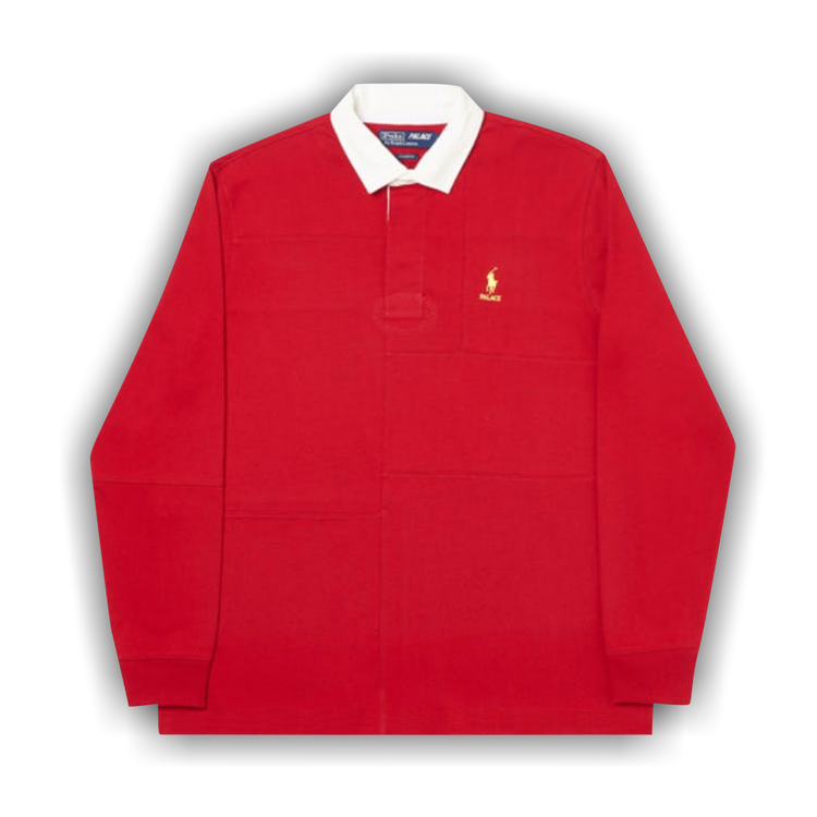 Buy Palace x Ralph Lauren Pieced Rugby Polo 'Park Avenue Red' -  710420691003 | GOAT