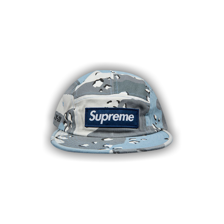 Buy Supreme Military Camp Cap 'Blue Chocolate Chip Camo