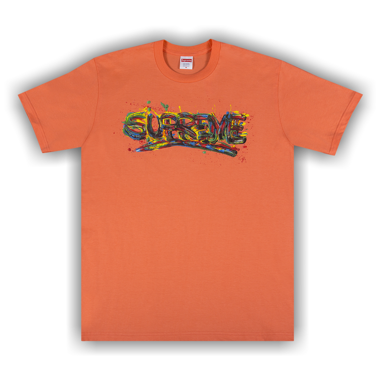 Buy Supreme Paint Logo Tee 'Neon Orange' - SS20T36 NEON