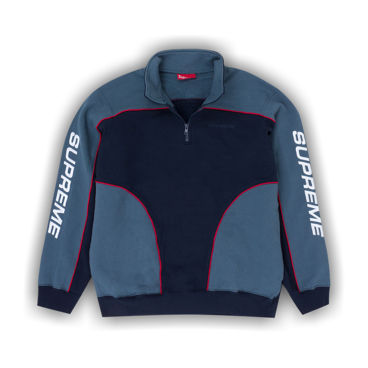 Supreme Speedway Half Zip Sweatshirt 'Black' | GOAT