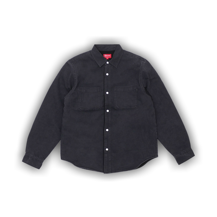 Buy Supreme Sherpa Lined Denim Shirt 'Black' - FW18S25 BLACK | GOAT CA