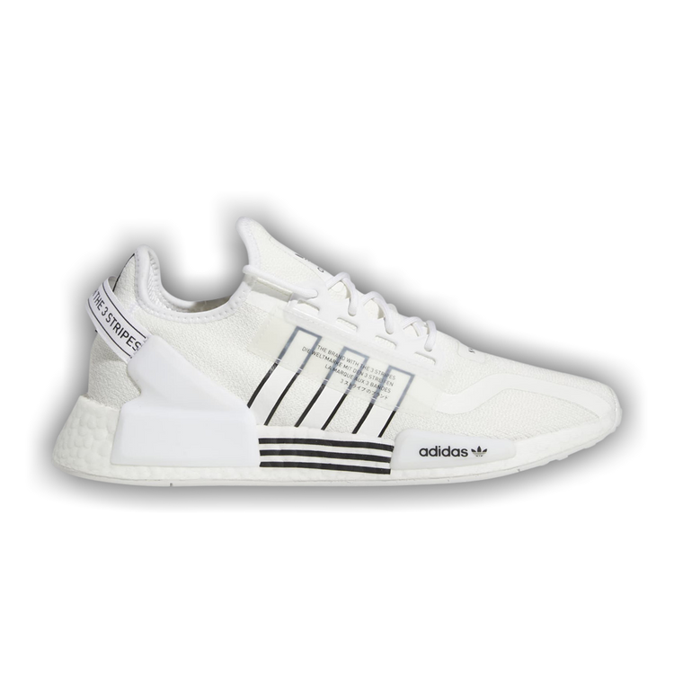 Adidas Originals Mens NMD_R1 V2 Running Shoes White/Black Size