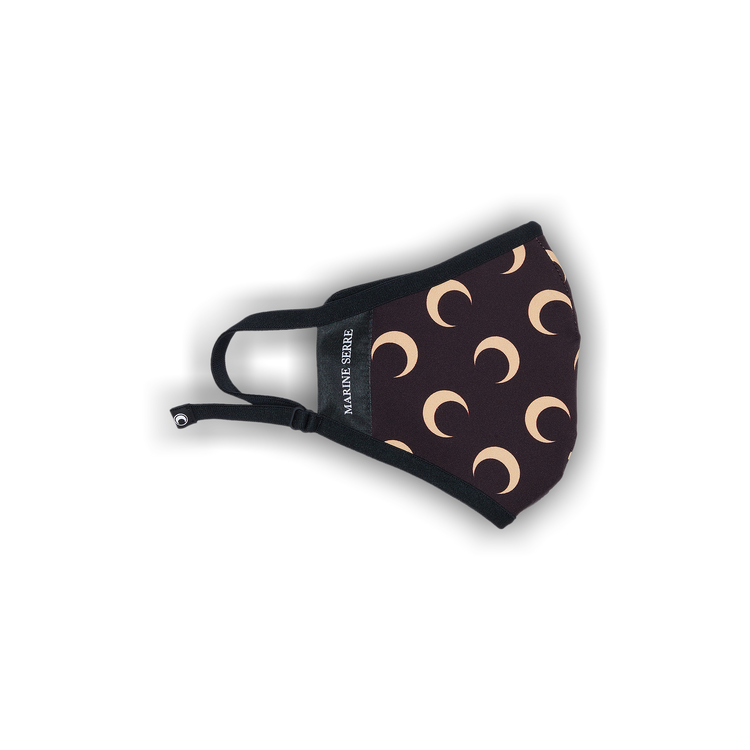 Buy Marine Serre Branded Daily Mask 'All Over Moon Brown