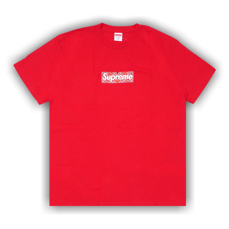Buy Supreme Bandana Box Logo Tee 'Red' - FW19T55 RED | GOAT
