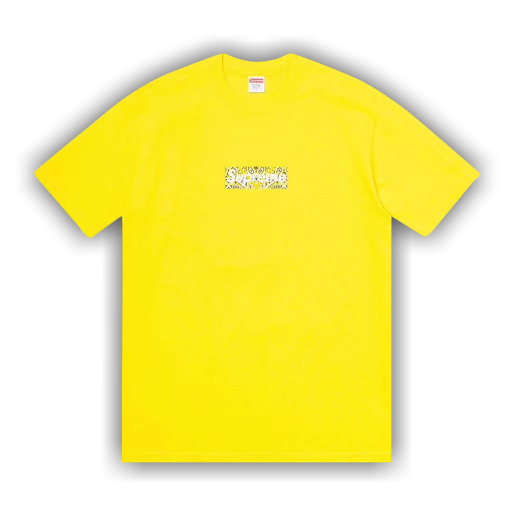 Buy Supreme Bandana Box Logo Tee 'Yellow' - FW19T55 YELLOW