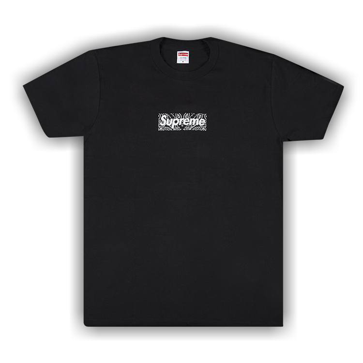 Buy Supreme Bandana Box Logo Tee 'Black' - FW19T55 BLACK | GOAT
