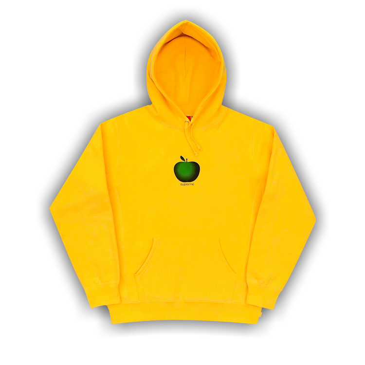 Buy Supreme Apple Hooded Sweatshirt Yellow SS19SW27 YELLOW GOAT