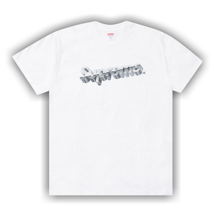 Supreme chrome logo tee white L - Tシャツ/カットソー(半袖/袖なし)