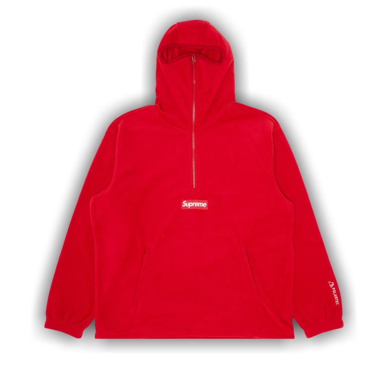 Buy Supreme x Polartec Facemask Half Zip Pullover 'Red 