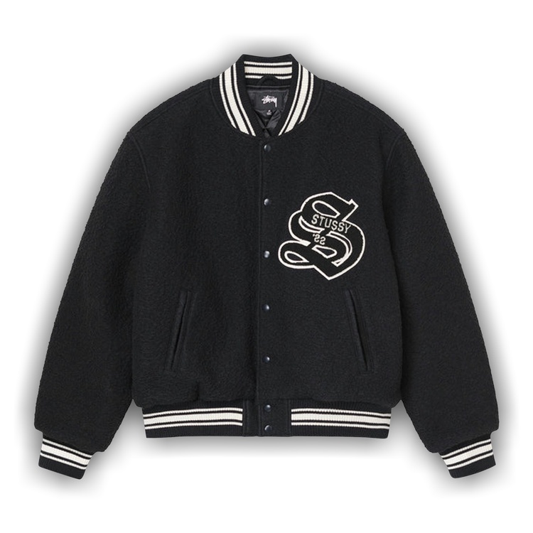 Stussy Casentino Wool Varsity Jacket 'Black'
