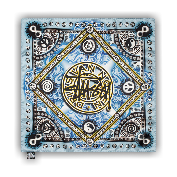 Buy Stussy x Dries Van Noten Bandana 'Blue' - 338239 LBLU | GOAT