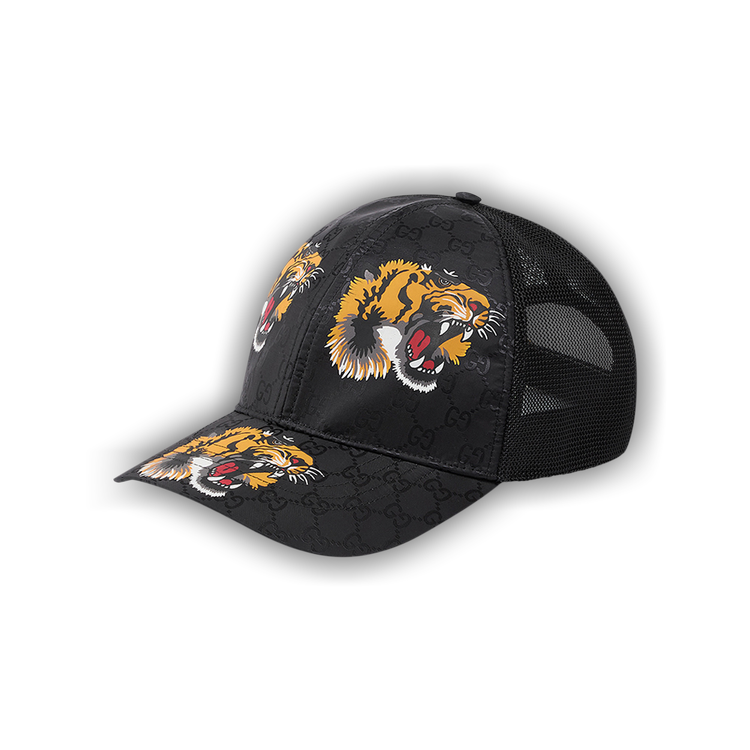 Buy Gucci GG Baseball Hat With Tiger Print 'Black' - 707313 4HAQV 