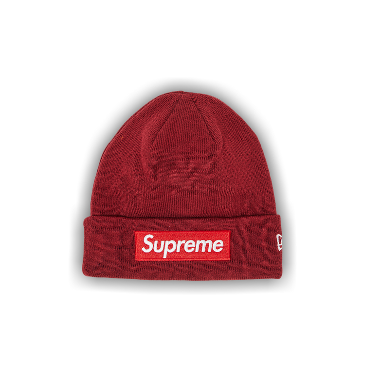 Buy Supreme x New Era Box Logo Beanie 'Cardinal' - FW22BN10
