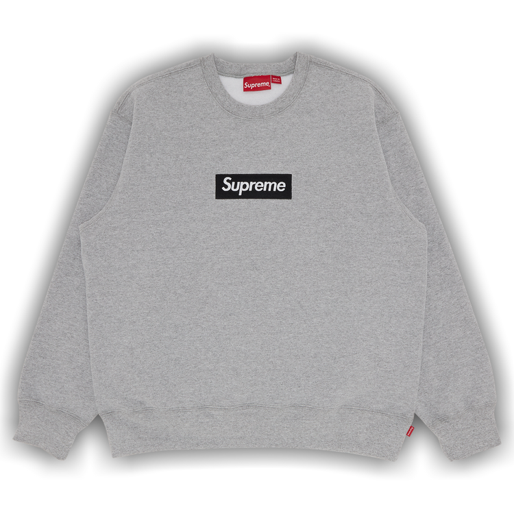 Supreme Box Logo Crewneck 'Heather Grey' (FW22) — Kick Game