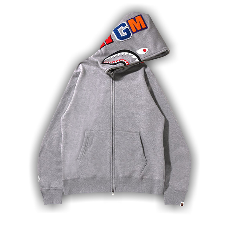 Buy BAPE Shark Full Zip Hoodie Grey 1I30 115 015 GREY GOAT AU