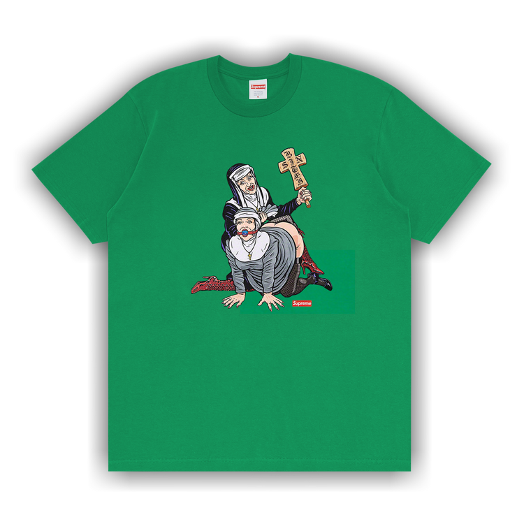Buy Supreme Nuns Tee 'Green' - FW22T16 GREEN | GOAT