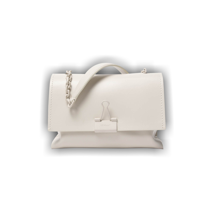 WMNS) OFF-WHITE Leather 20 Binder Clip Single-Shoulder Bag Small Blac -  KICKS CREW