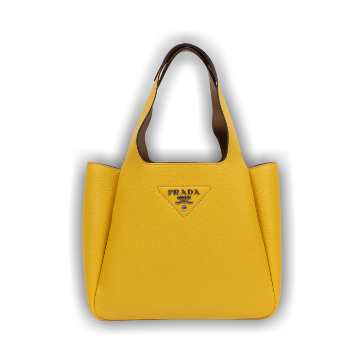 Buy Prada Double Top Handle Medium Handbag 'Yellow' - 1BG335 2BBE