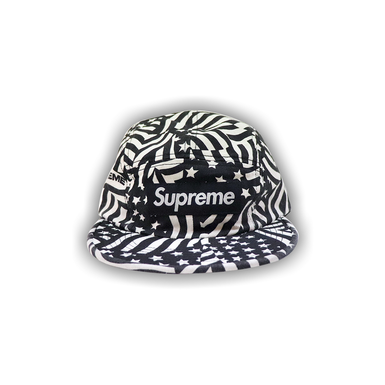 Buy Supreme Washed Chino Twill Cap 'Black Flags' - SS20H84 BLACK