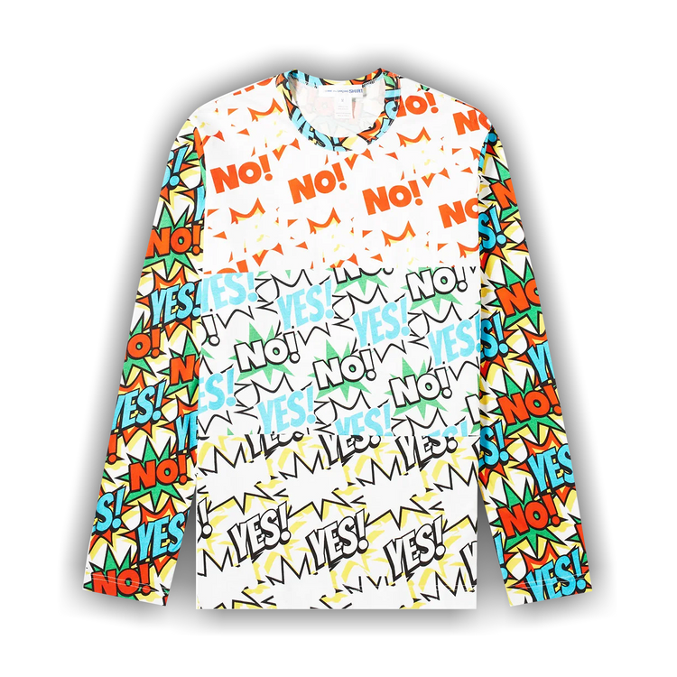 Buy Comme des Garçons SHIRT Yes No Long-Sleeve T-Shirt 'White