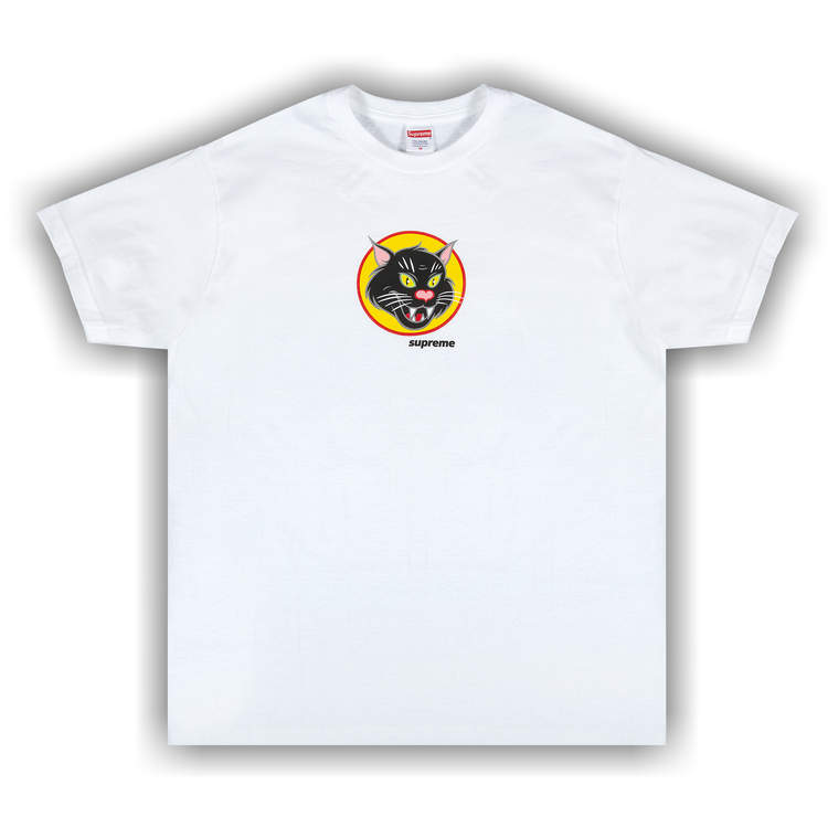 Supreme black cat t shirt cheap