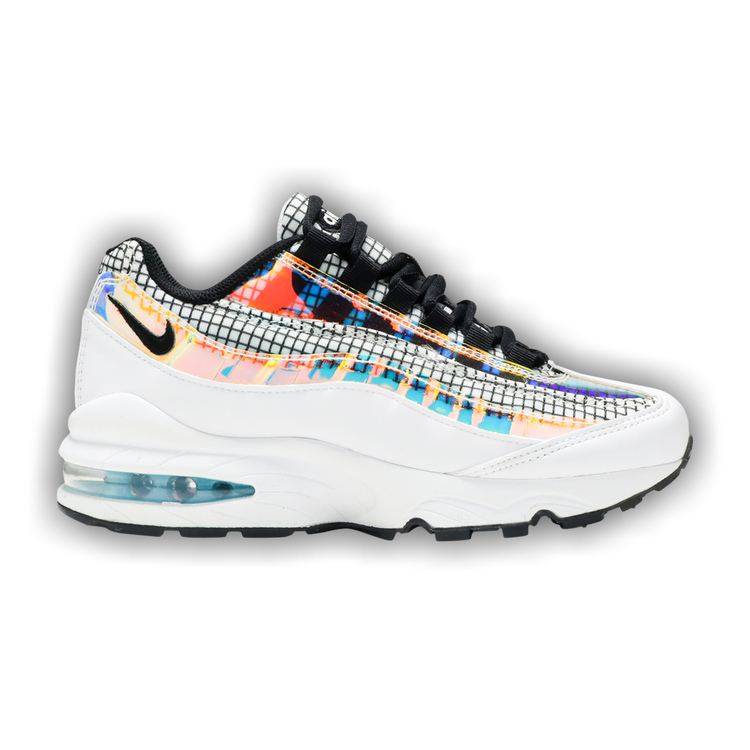 Air max 95 lv8 white/black/blue gaze grade best sale school kids' shoe