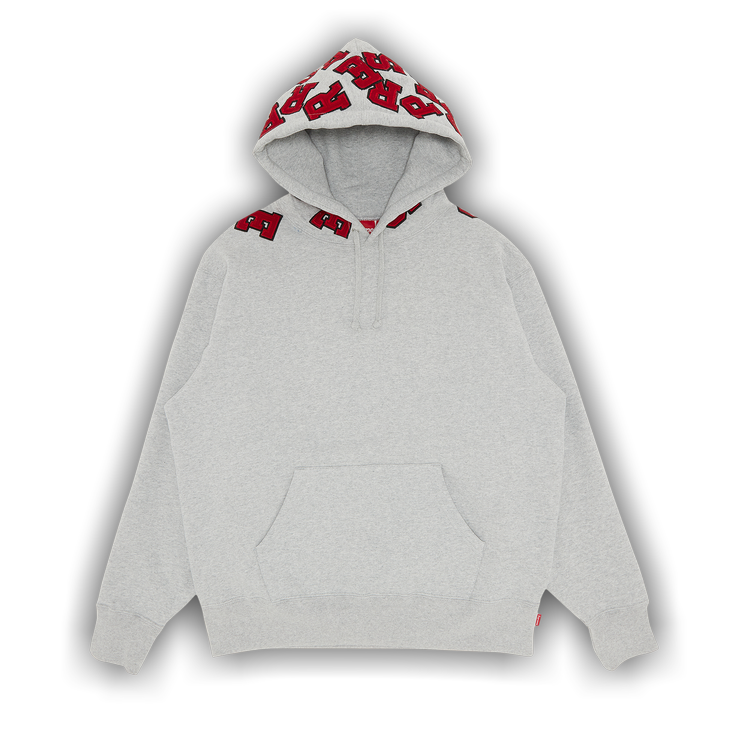 Buy Supreme Scattered Appliqué Hooded Sweatshirt 'Heather Grey