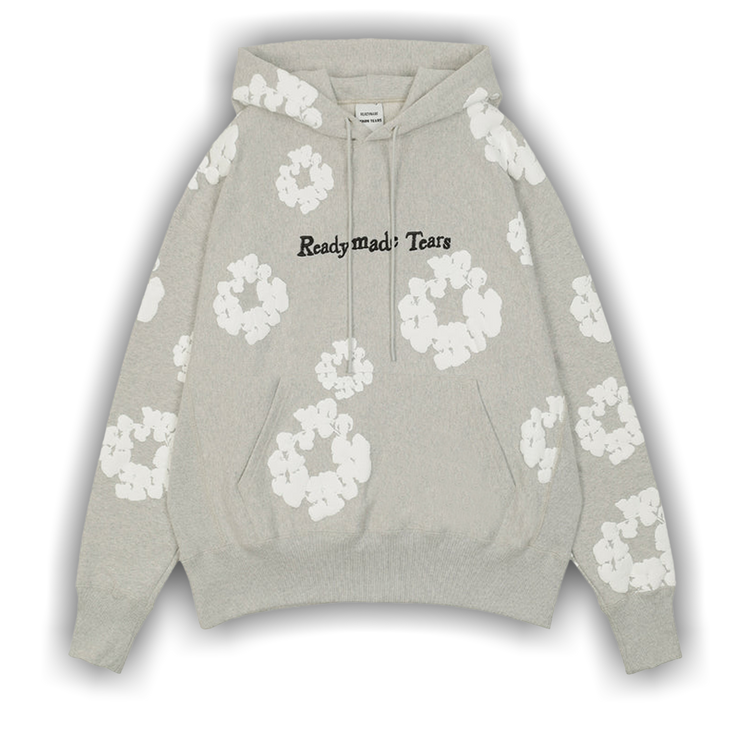 Buy READYMADE x Denim Tears Cotton Wreath Hoodie 'Gray/White' - RM