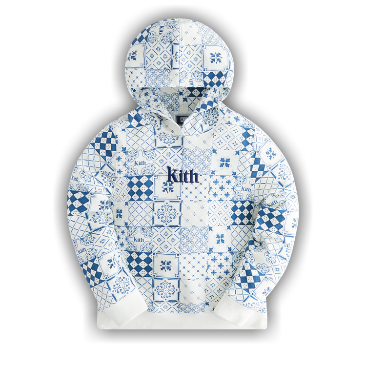 Buy Kith Kids Azulejo Tiles French Terry Hoodie 'Sandrift 