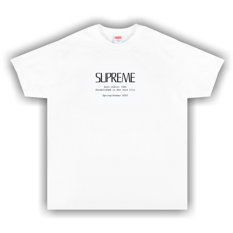 Buy Supreme Anno Domini Tee 'White' - SS20T72 WHITE | GOAT