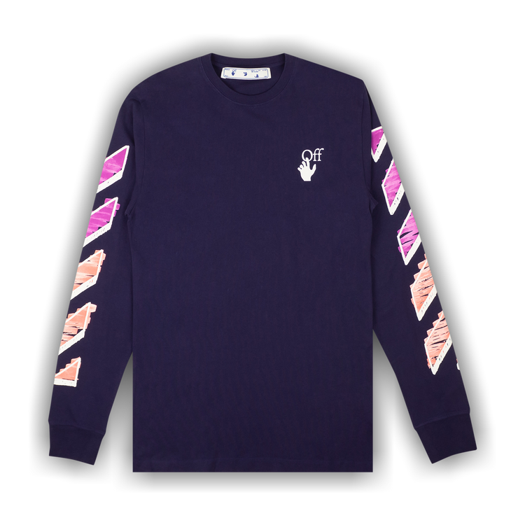 ★Off-White★ Logo Short Sleeve T-Shirt Purple OMAA027S23JER Buy Off-White Opposite Arrow Slim T-Shirt 'Purple/Lime