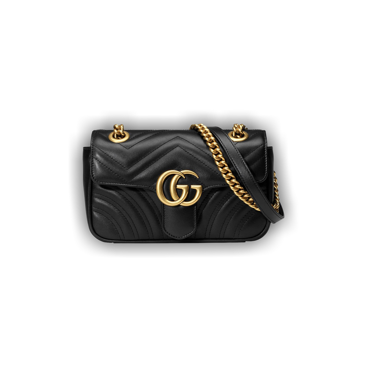 GG Marmont Matelassé Mini Bag in Black Leather
