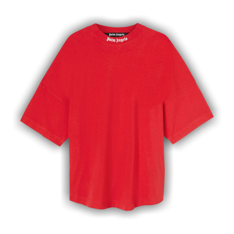 Buy Palm Angels Classic Logo Over Tee 'Red/White