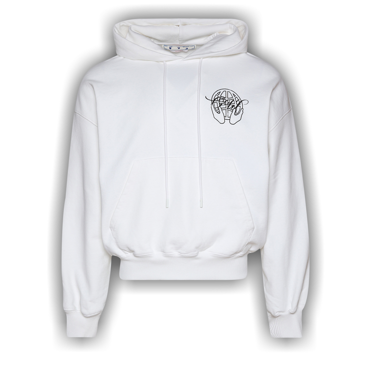 Buy Off-White Hand Arrow Boxy Hoodie 'White/Black