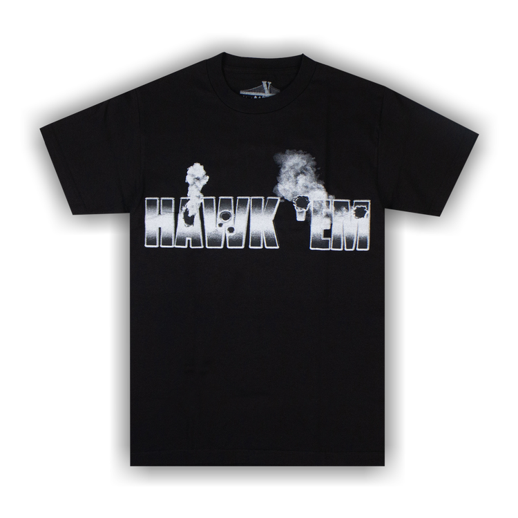 Buy Vlone x Pop Smoke Hawk Em' Tee 'Black' - 1020 100000103XPSH