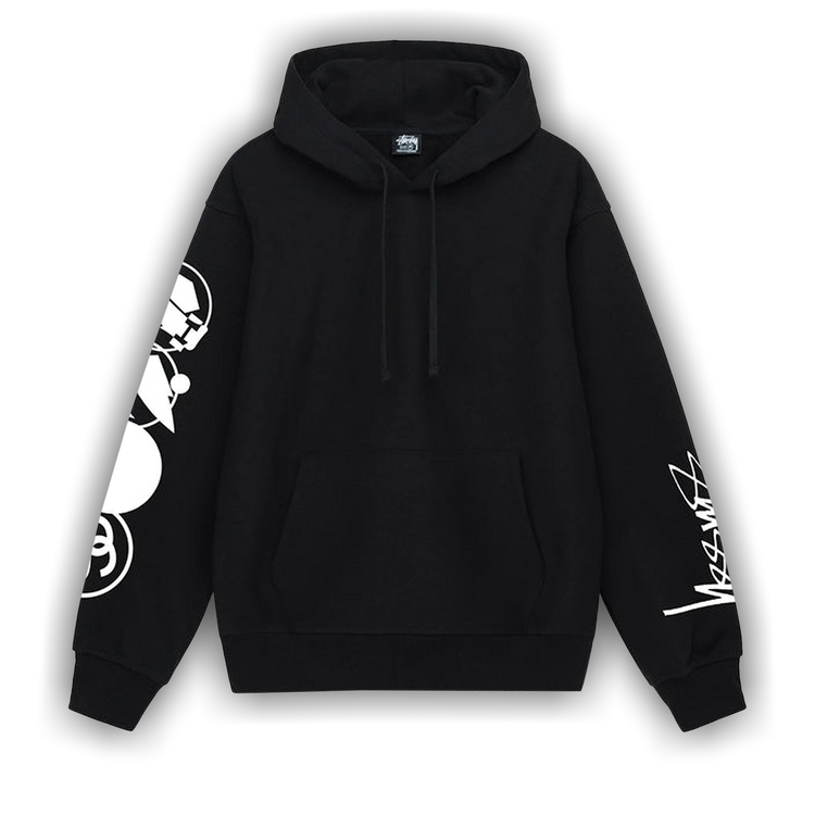 Buy Stussy Stacked Pigment Dyed Hoodie 'Black' - 1924888 BLAC | GOAT
