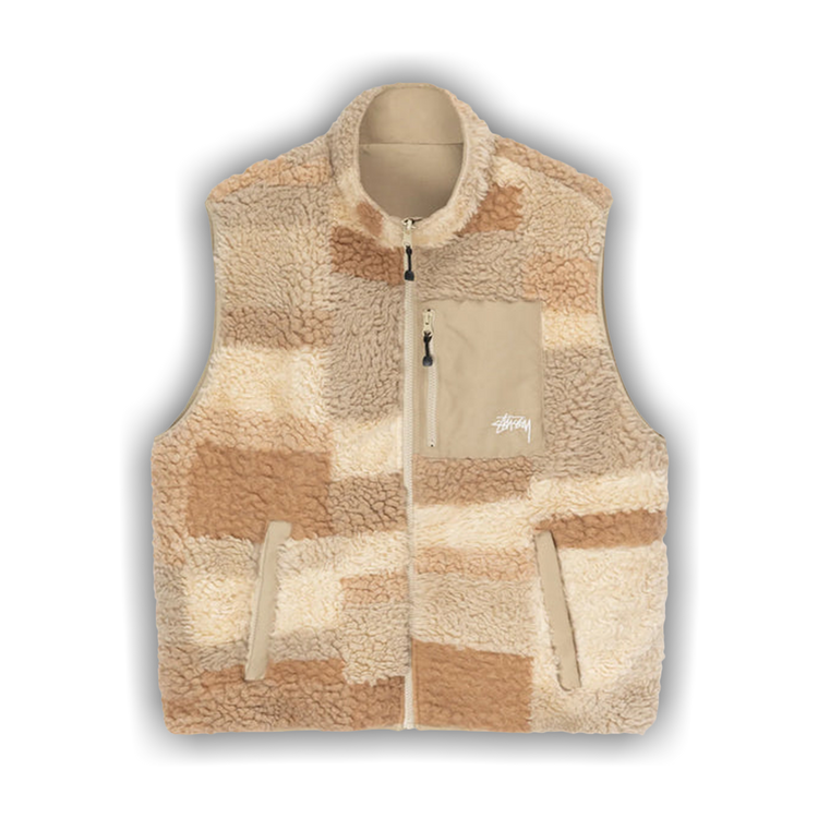 Buy Stussy Colorblock Reversible Vest 'Khaki' - 118513 KHAK