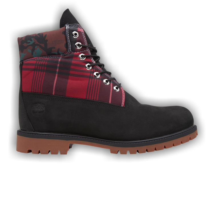 Plaid timberland boots hot sale