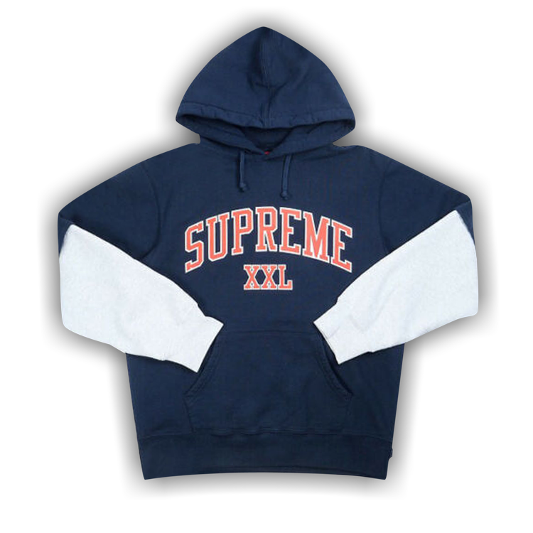 Supreme XXL Hooded Sweatshirt 'Navy'