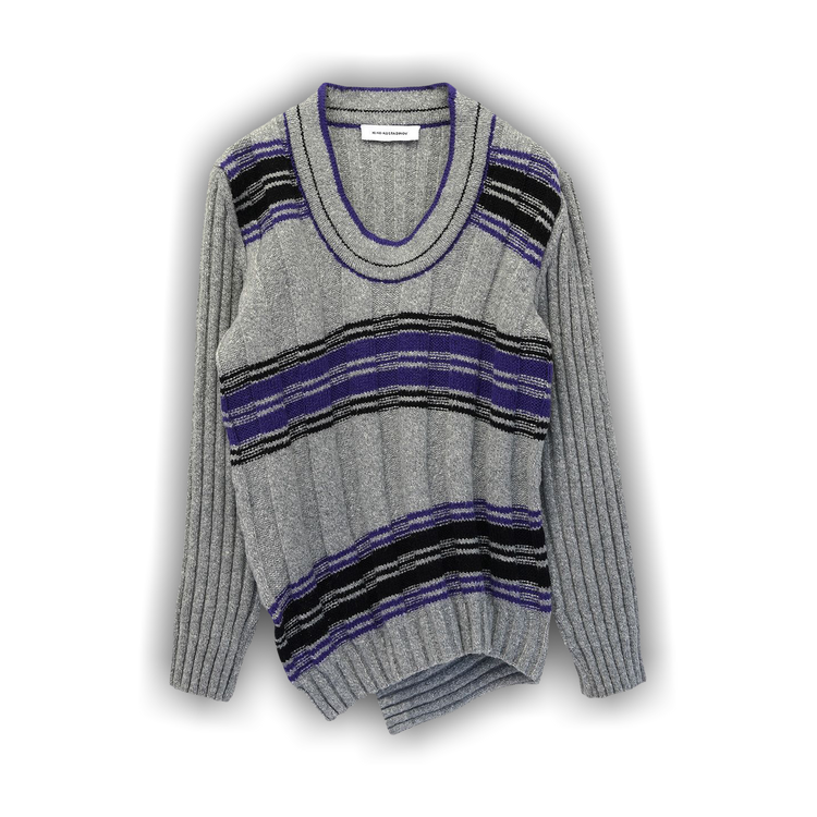 Buy Kiko Kostadinov Brutus Jumper 'Grey Melange/Aura' - KKAW22KN01