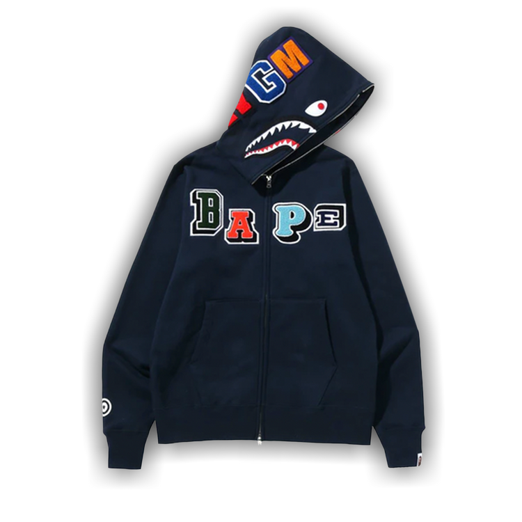 Bape hoodie navy blue store