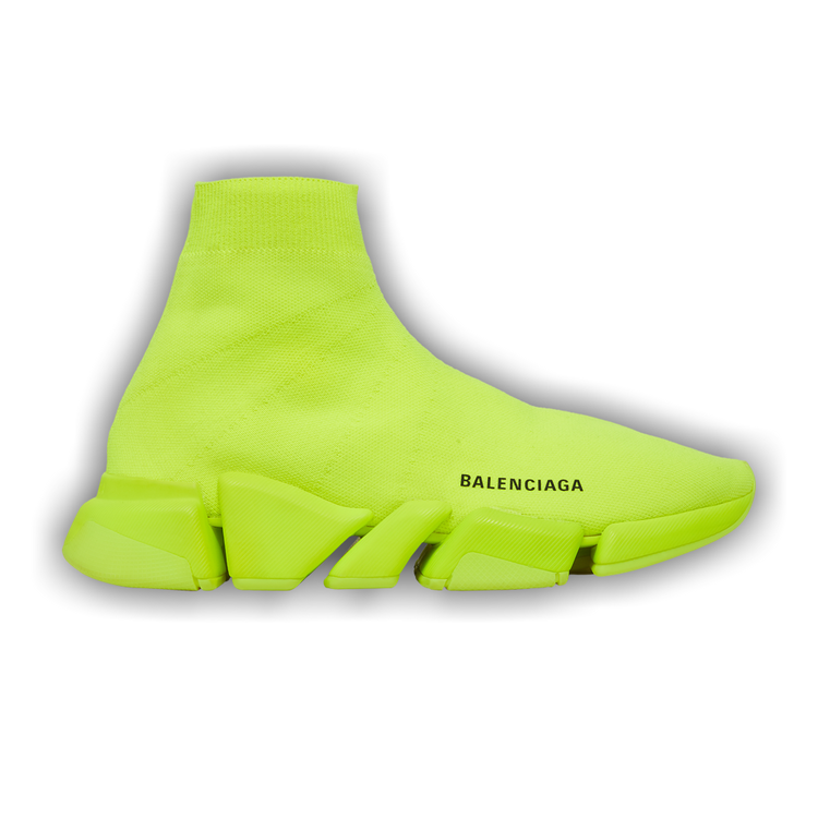 Neon green balenciaga speed trainer sales