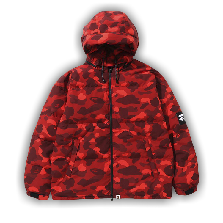 Buy BAPE Color Camo Relaxed Fit Down Jacket Red 1DNI 801 002 RED GOAT