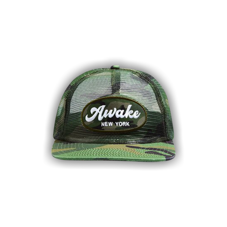 Buy Awake NY Logo Patch Mesh Trucker Hat 'Camo' - AWK FW22