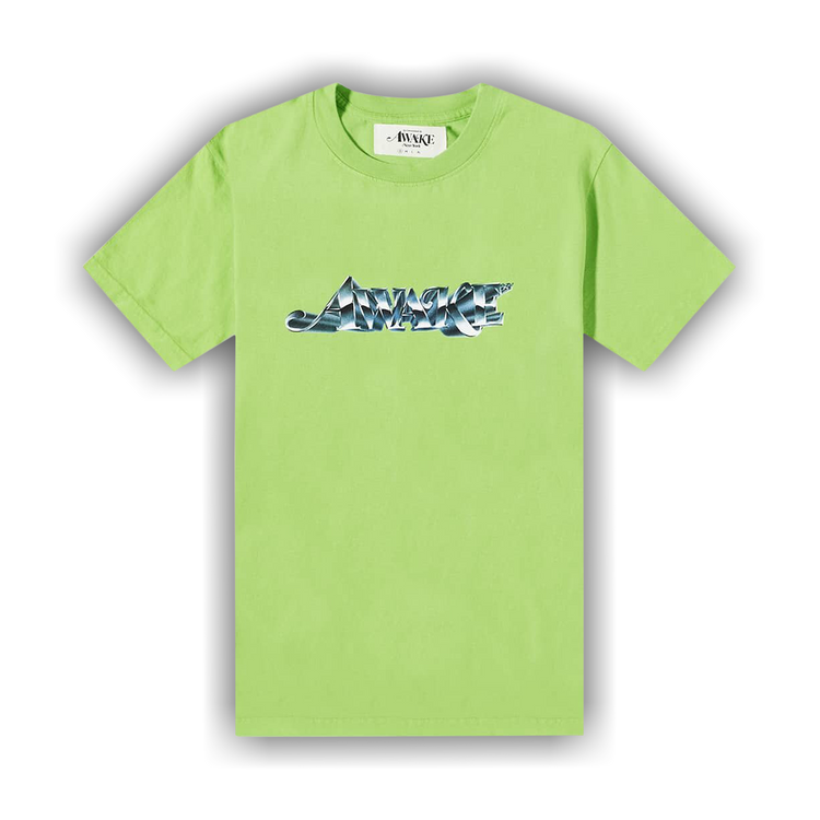 Buy Awake NY Chrome Logo T-Shirt 'Lime Green' - AWK SP22 TS002